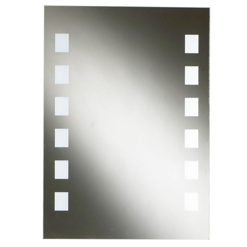 Colours by BandQ Large Frosted Squares Mirror H70 x W50cm