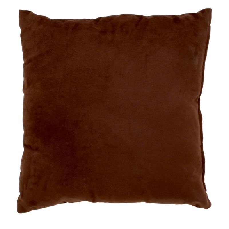 Colours by BampQ Simple Faux Suede Cushion Chocolate