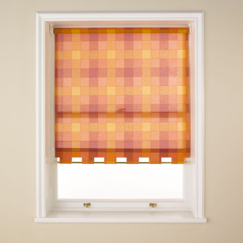 Colours by BandQ Check Roller Blind Terracotta