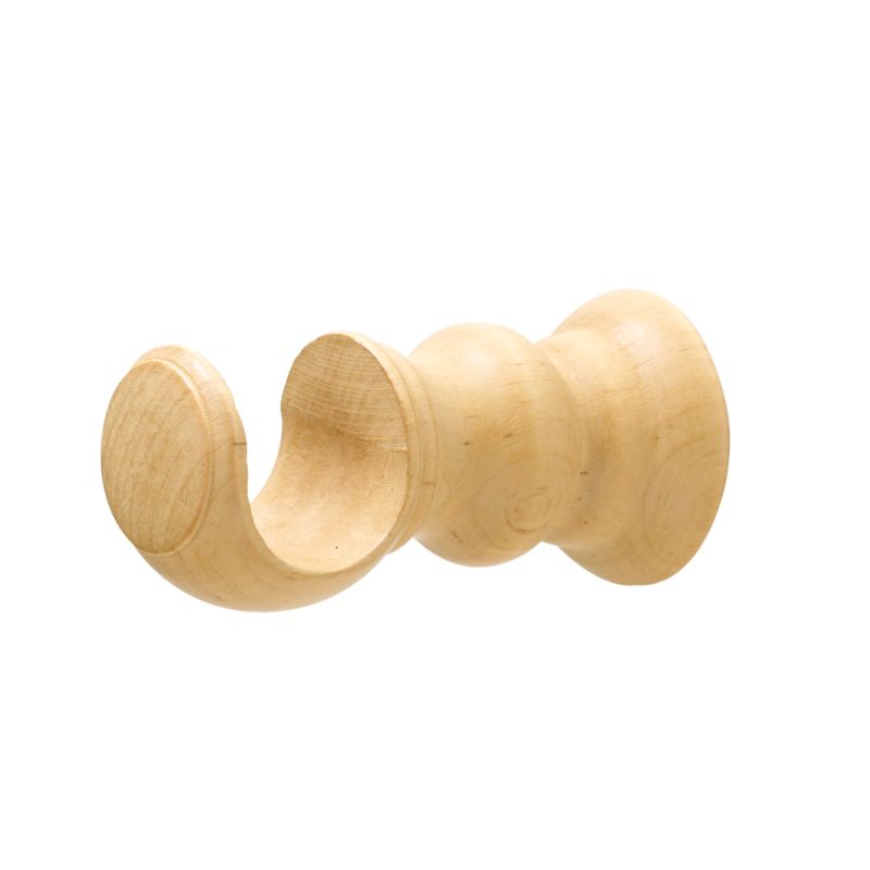 Colours by B&Q Wooden Pole Bracket Beech Effect (Dia) 3.5cm