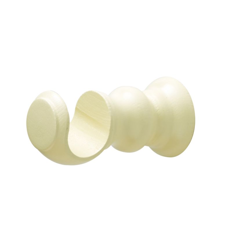 Colours by B&Q Wooden Pole Bracket Cream (Dia) 3.5cm