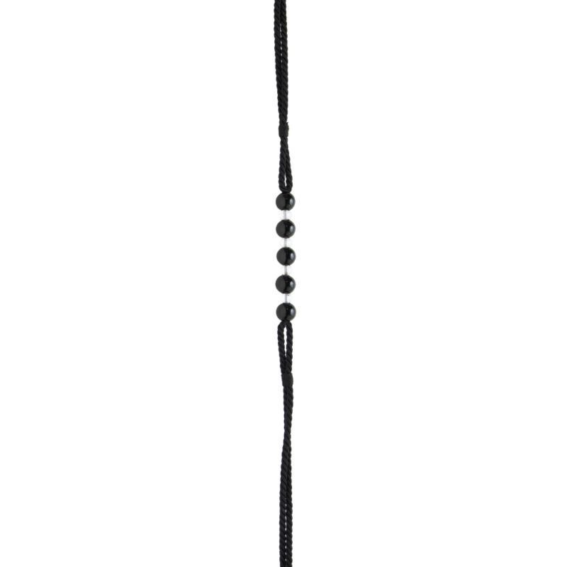 Colours By Bandq Beaded Rope Curtain Tieback Black