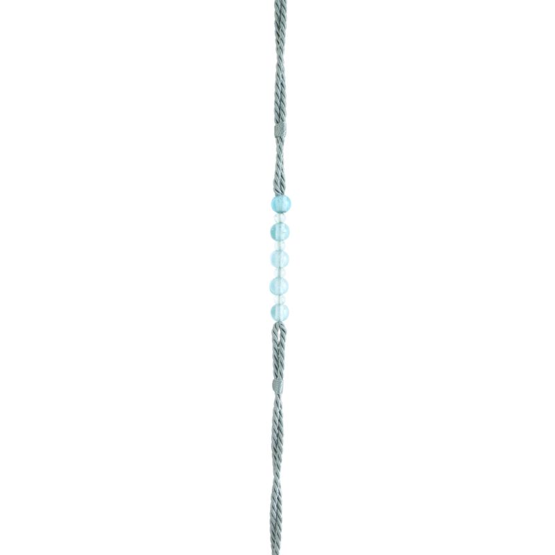 Colours By Bandq Beaded Rope Curtain Tieback Duck Egg