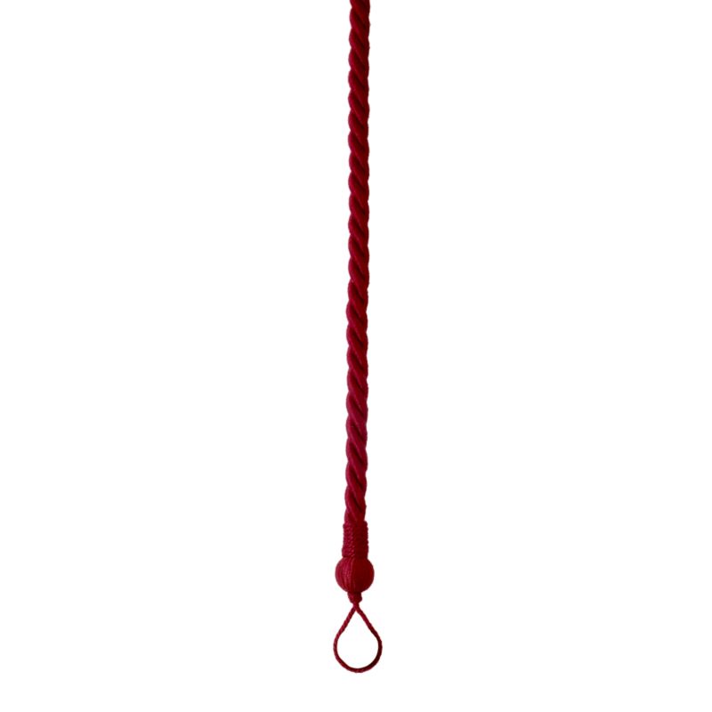Colours By Bandq Matt Rope Curtain Tieback Dark Red