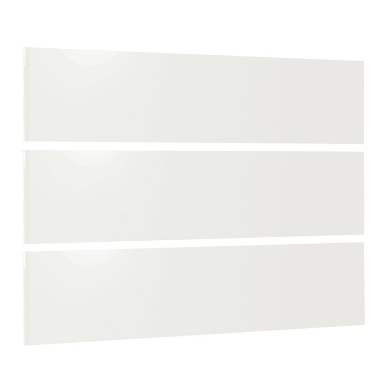 designer Wide 3-Drawer Front Pack White Gloss