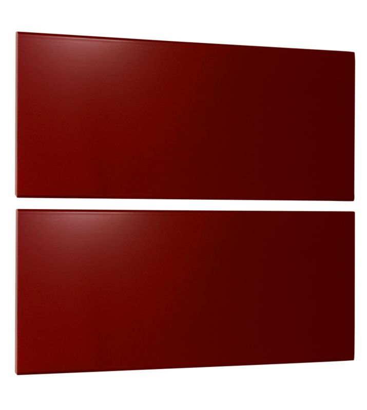 designer 2-Drawer Bedside Front Pack Burgundy Gloss