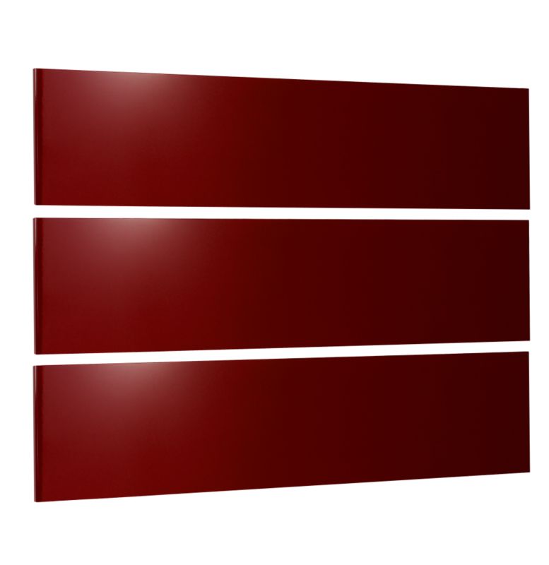 Wide 3-Drawer Front Pack Burgundy Gloss