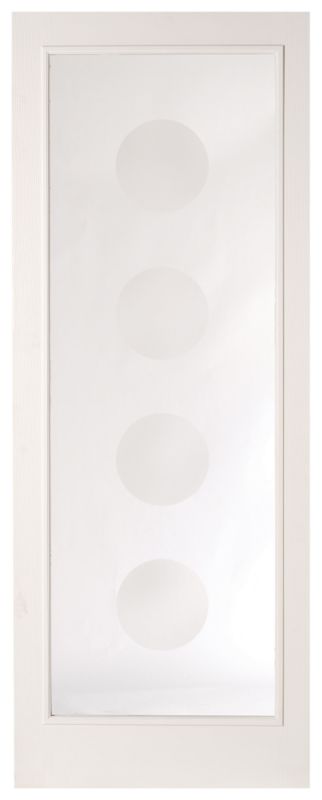 BampQ Platinum Pinnacle Glazed Door NAT26PINP Woodgrain Effect H1981 x W762 x D35mm