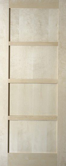 B&Q Shaker 4 Panel Internal Door NAT23MPL Maple Effect Veneer (H)1981 x (W)762 x (D)35mm