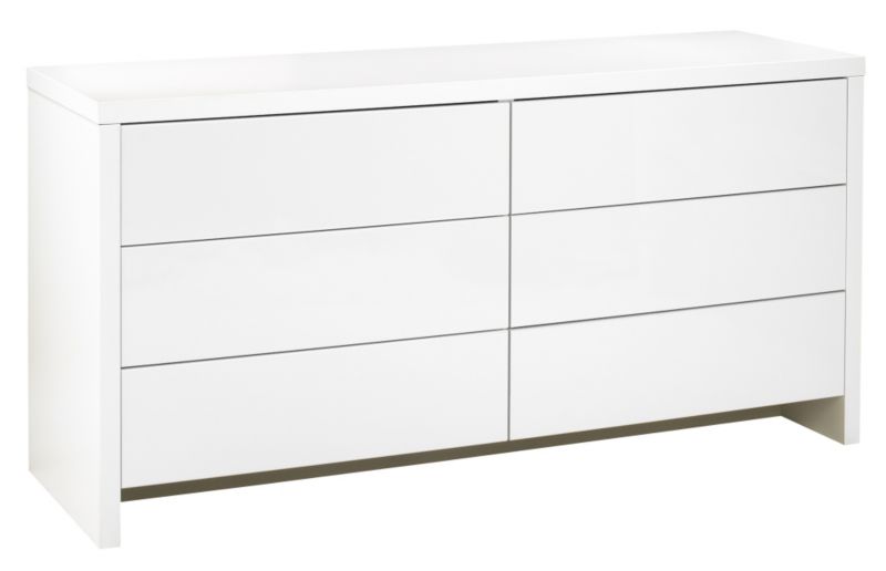 3+3 Drawer Chest Box 1 of 2 White