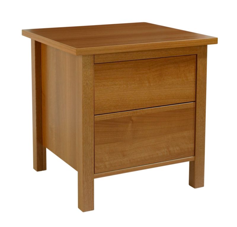 traditional Style 2 Drawer Bedside Chest Walnut Style