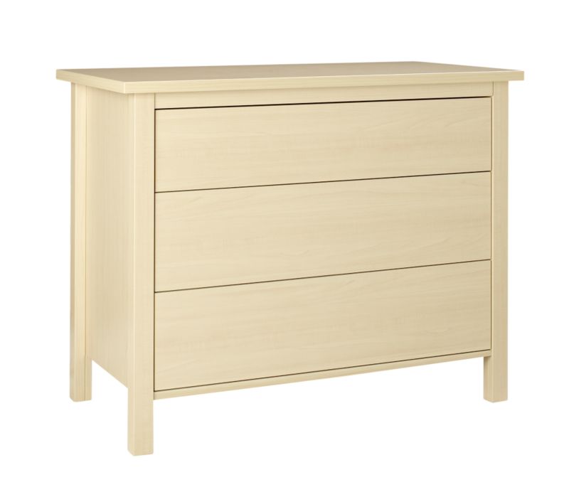 traditional Style 3 Drawer Wide Chest Maple Style Style