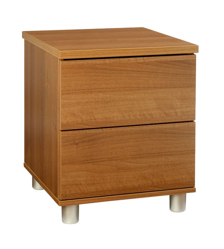 Style 2 Drawer Bedside Chest Walnut Style