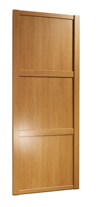 Shaker 3 Panel Sliding Wardrobe Door Windsor Oak