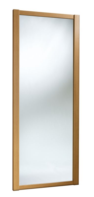 Mirrored Sliding Wardrobe Door Oak Style