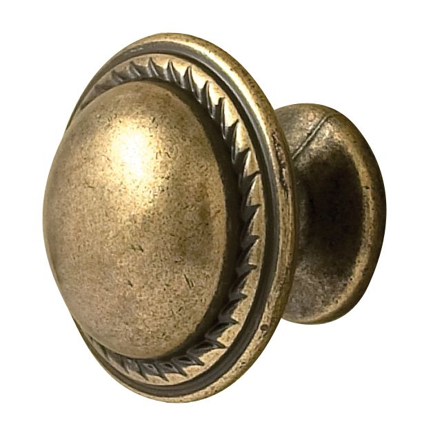 Rope Style Knob Handle Antique Brass Effect