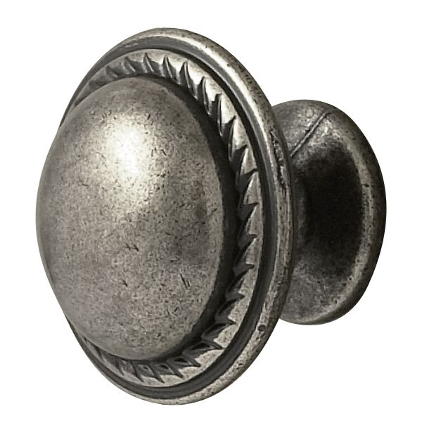 Rope Style Knob Antique Pewter Style Pack of 2