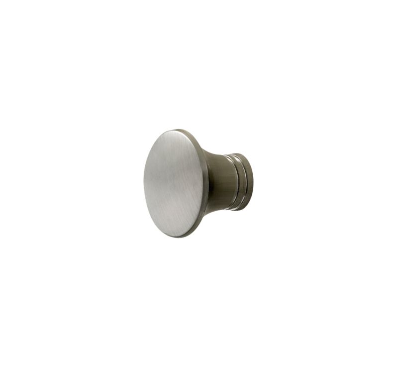 Traditional Knob Brushed Nickel Style (Pack of 2)