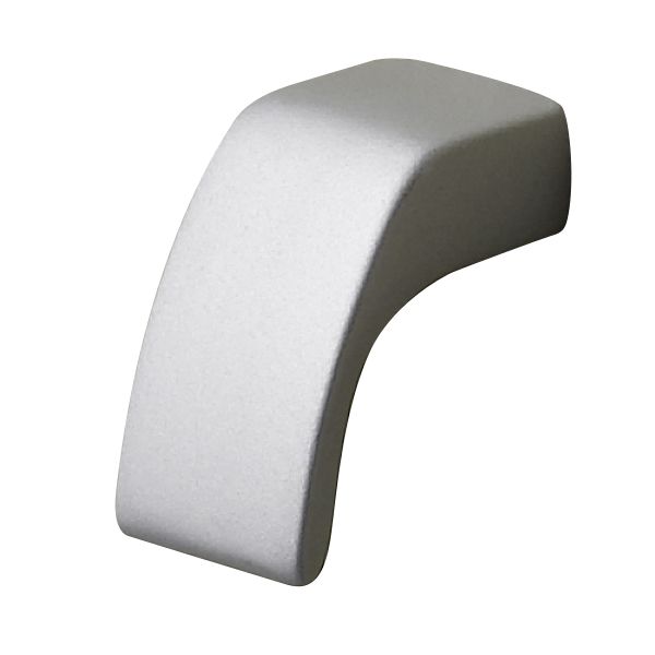 Cooke & Lewis Square Pull Knob Brushed Aluminium Style (Pack of 2)