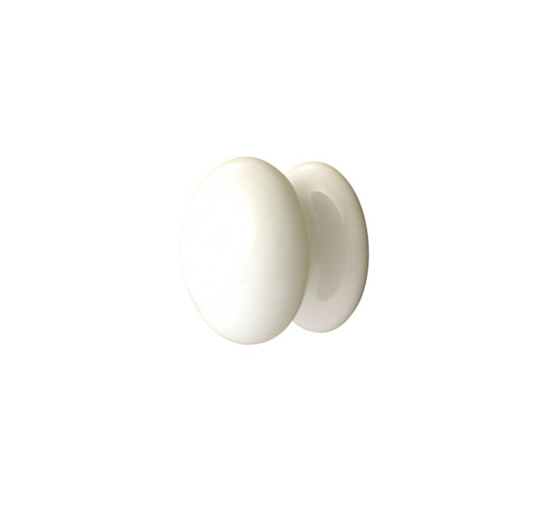 Ceramic Knob White (pack Of 2)