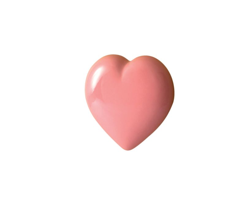 Heart Knob Handle Pink Pack of 2