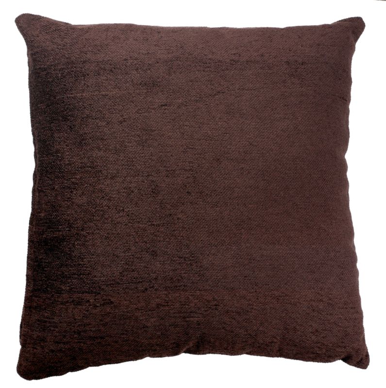 Colours by BandQ Chenille Cushion Chocolate