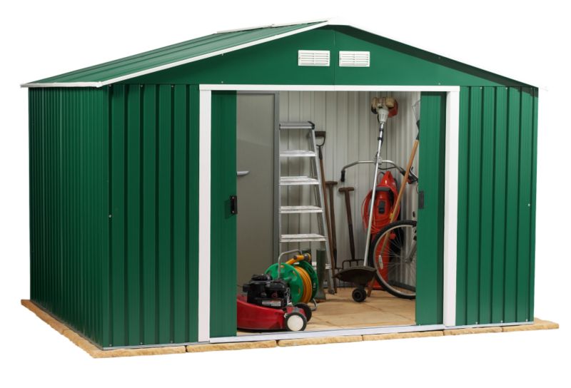 Duramax Colossus Apex Metal Shed - Model 1010 - (H) 6ft11in x (W) 10ft3in x (D) 9ft7in