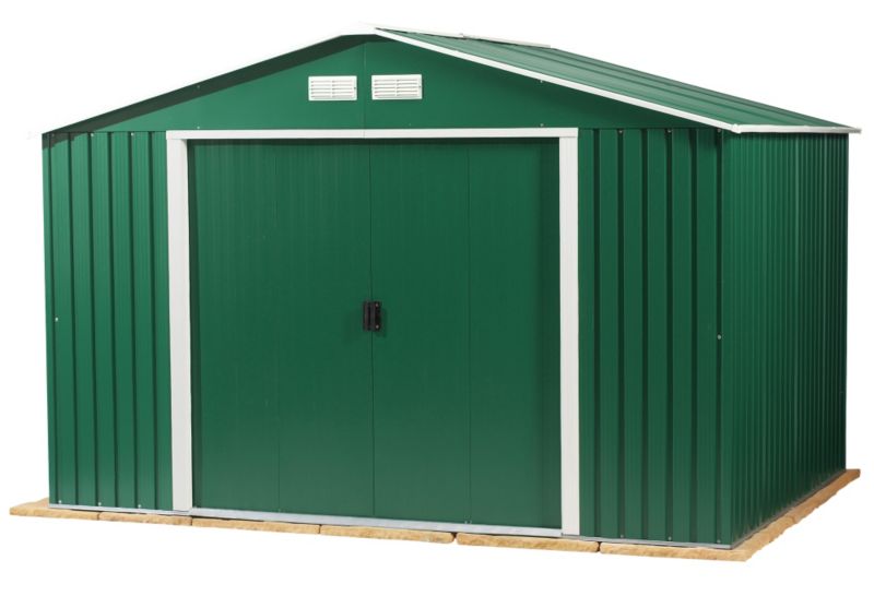 Duramax Colossus Apex Metal Shed - Model 1010 - (H) 6ft11in x (W) 10ft3in x (D) 9ft7in