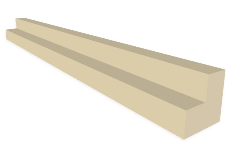 it Kitchens Gloss Cream Slab Corner Post 625mm Wall