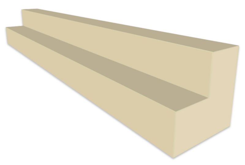 it Kitchens Gloss Cream Slab Corner Post 925mm Base