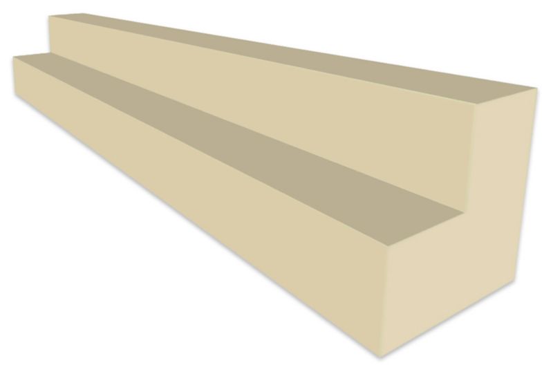 it Kitchens Gloss Cream Slab Base Corner Post