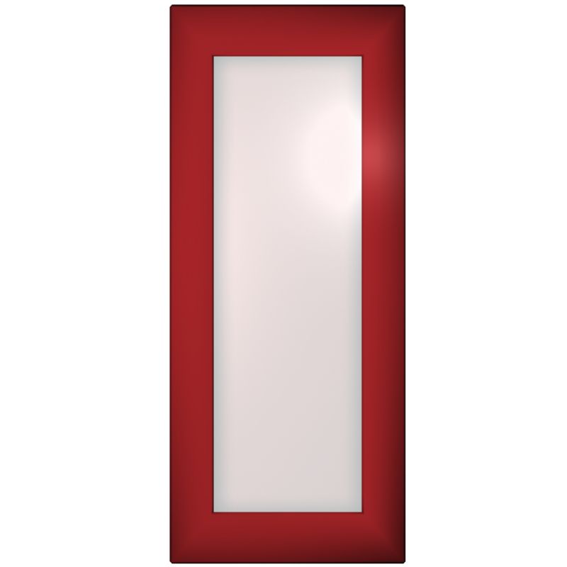 Cooke and Lewis Kitchens Cooke and Lewis High Gloss Red Pack F Glazed Door and Push To Open Hinge 300mm