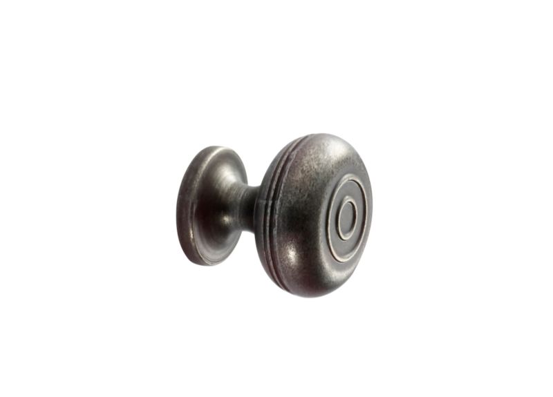 Round Knob Handle Antique Pewter Effect Pack of 2