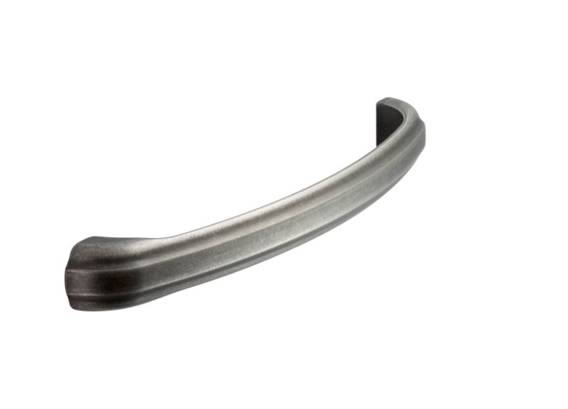 Narrow Grooved D Handle Pewter Effect Pack of 2