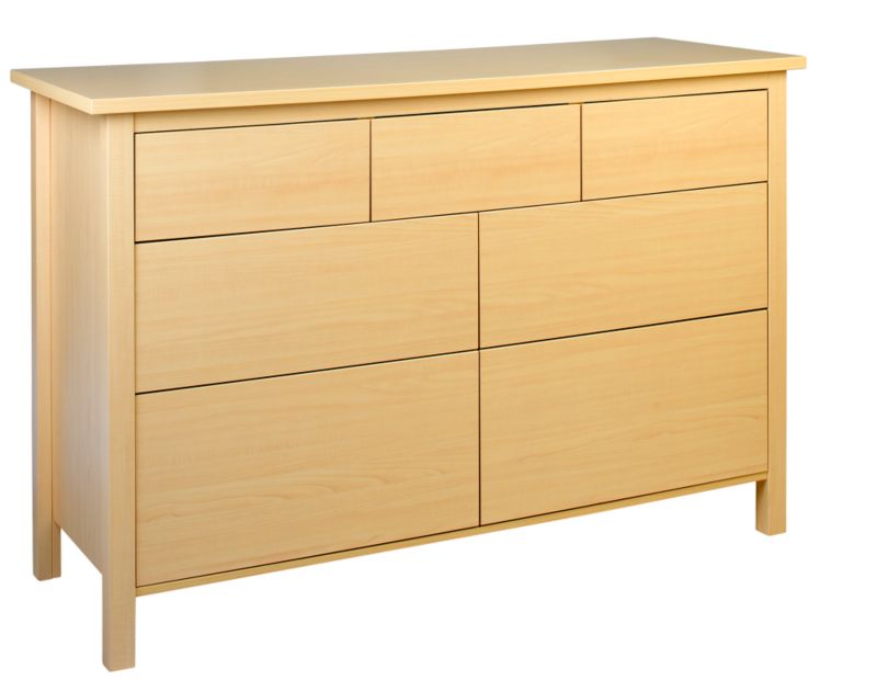 3 Over 4 Drawer Merchants Chest Beech Style