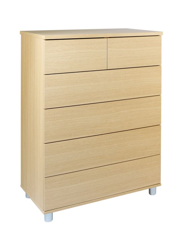 Contemporary 2 over 4 Chest Ferrara Oak Style