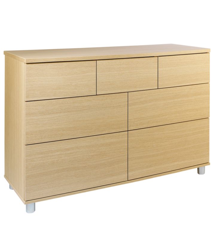 3 Over 4 Drawer Chest Ferrara Oak