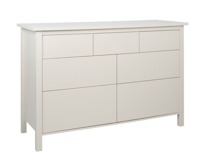 3 Over 4 Drawer Merchants Chest White