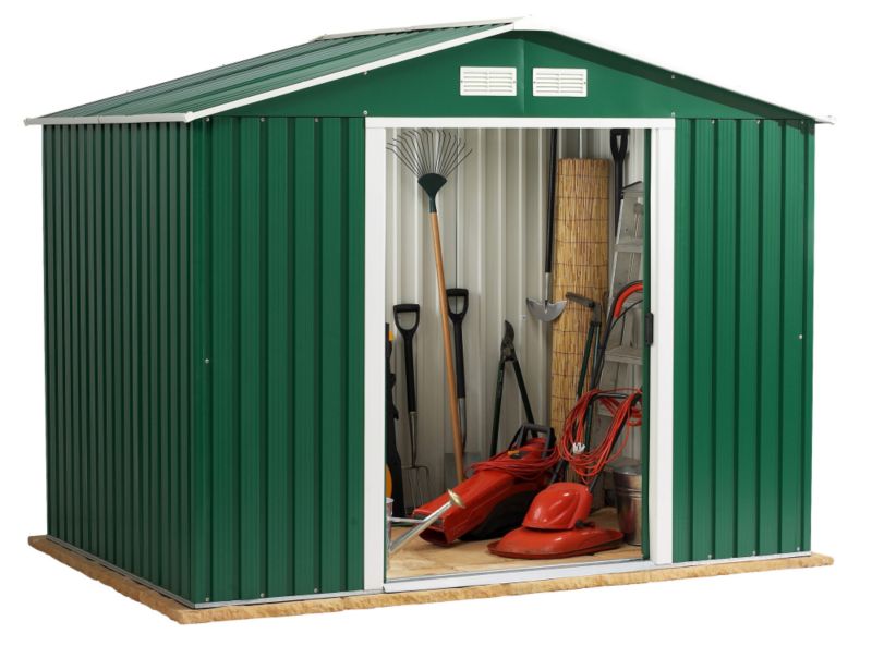Duramax Titan Apex Metal Shed - Model 88 With Foundation Kit - (H) 6ft8in x (W) 8ft4in x (D) 7ft8in