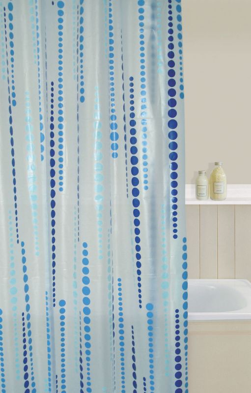 Blue Beads EVA Shower Curtain