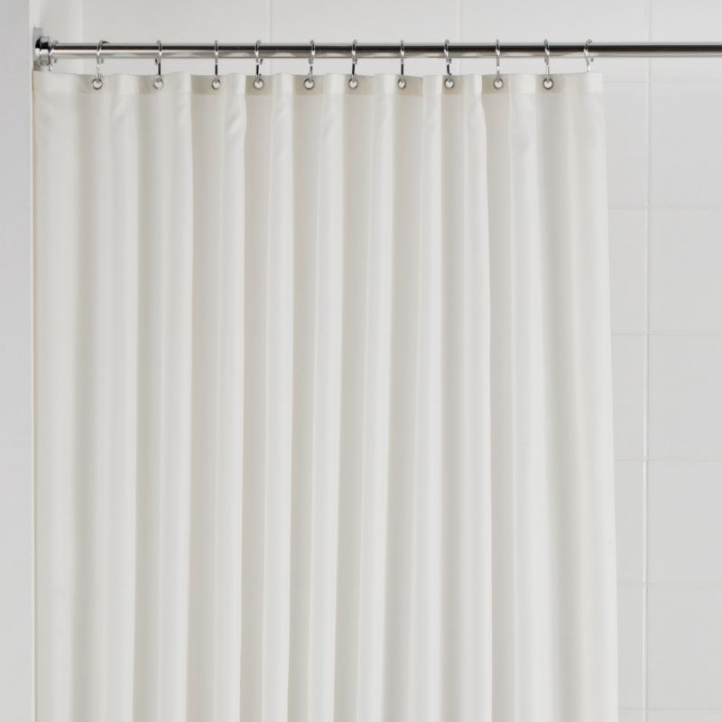 Cream Textile Shower Curtain