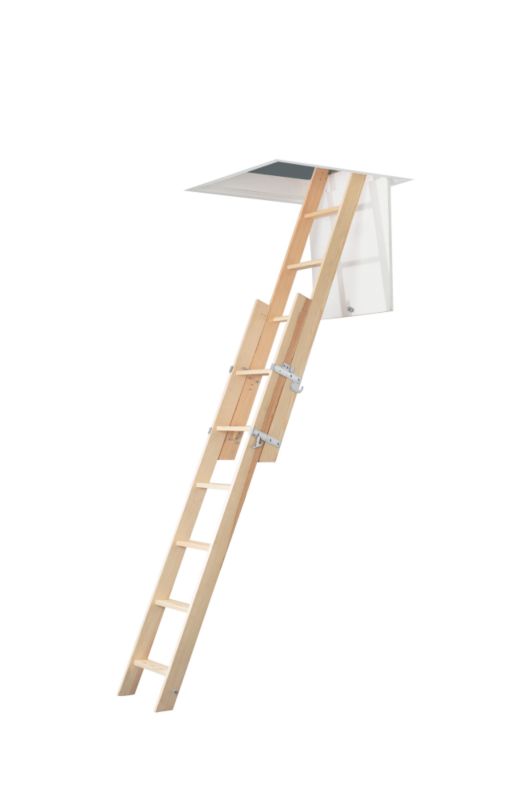 BandQ 2 Section Timber Loft Ladder (H)204cm