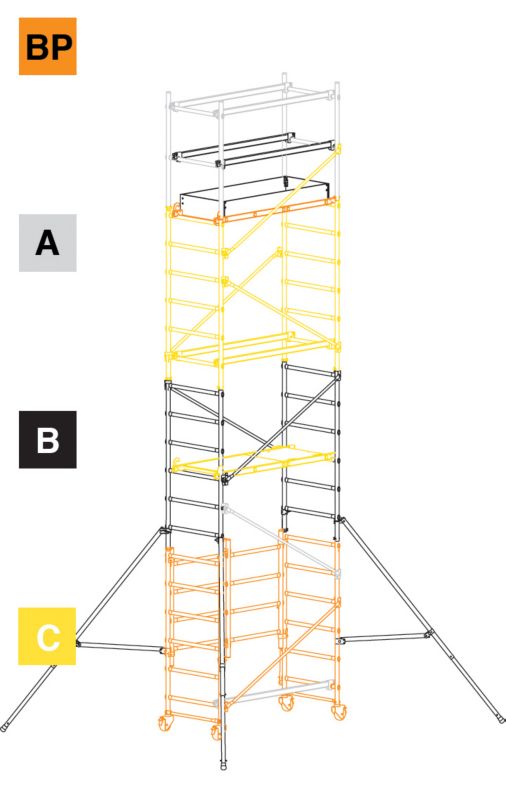 BandQ Trade Access Tower Pack A (H)185.5 x (W)79cm