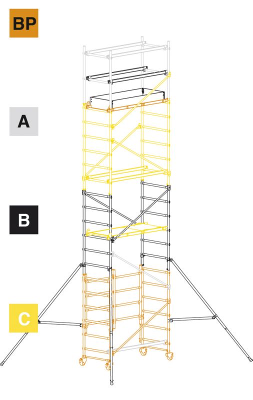 BandQ Trade Access Tower Pack B (H)195.5 x (W)80cm