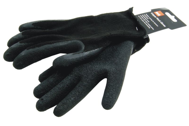 BandQ Gripper Work Gloves BlackGrey