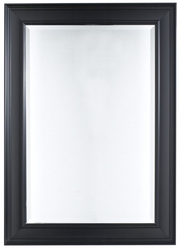 Bevelled Framed Mirror Black