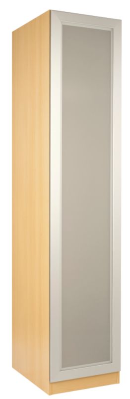 Accent Single Wardrobe Beech Style With Glass Door