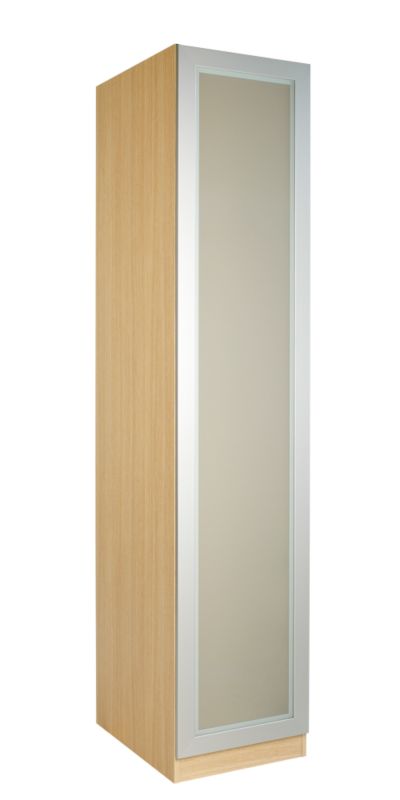 Accent Single Wardrobe Ferrara Oak Style Style With Glass Door
