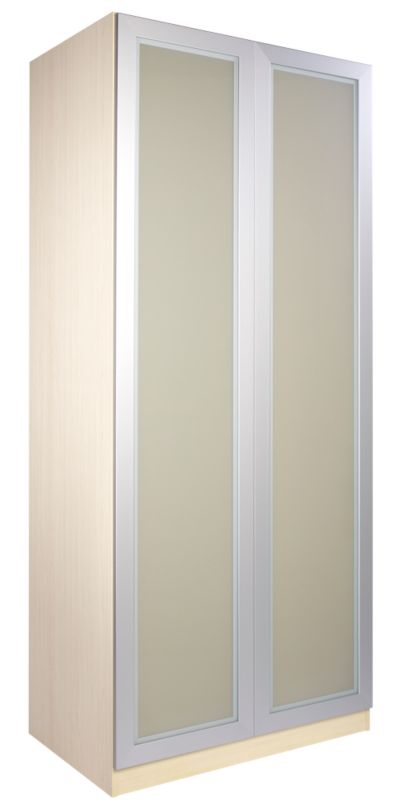 Accent Double Wardrobe Maple Style With Glass Door