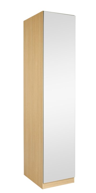 Accent Single Wardrobe Ferrara Oak Style Style With Mirror Door